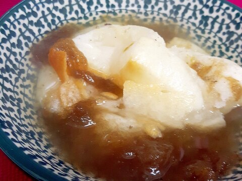 おぼろ昆布をたっぷりと(^^)焼き餅の昆布茶漬♪